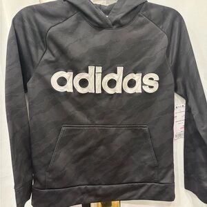 adidas Black Hoodie with White Logo
